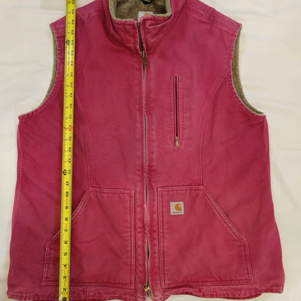 Vintage Carhartt Women's Sherpa Lined Sandstone Duck Vest